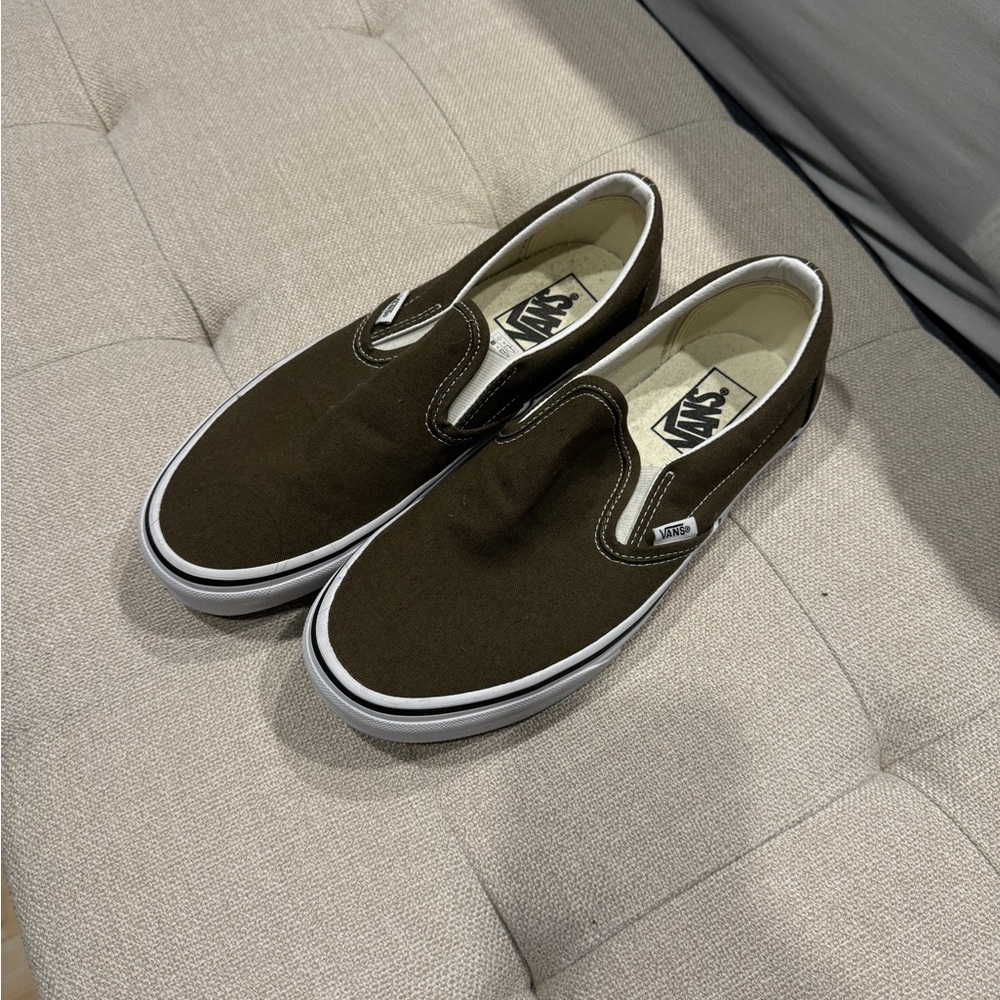 Vans Green Slip-On Shoes